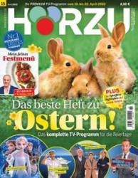 :  Hörzu Fernsehzeitschrift No 15 vom 16-22 April 2022