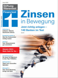 :  Stiftung Warentest Finanztest Magazin Januar No 01 2023