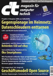 : ct Magazin für Computertechnik Januar No 01 2020