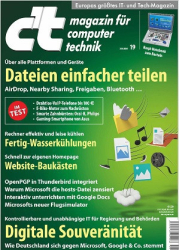 :  ct Magazin für Computertechnik August No 19 2020