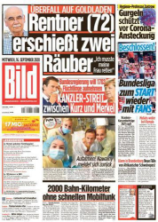 Cover: Bild Ausgabe vom 16.09.2020 : Bild Ausgabe vom 16.09.2020