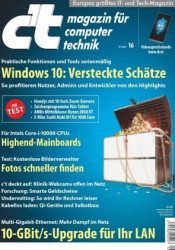 :  ct Magazin für Computertechnik No 16 2020