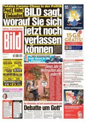 : Bild Zeitung vom 12. Dezember 2020