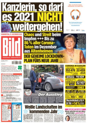 : Bild Zeitung vom 31. Dezember 2020