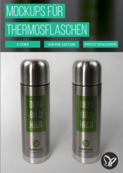 : PSD Tutorials Photoshop Mockups fuer Thermosflaschen