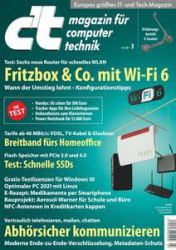 :  ct Magazin für Computertechnik No 03 vom 16 Januar 2021