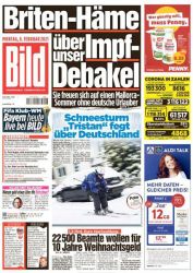 : Bild Zeitung vom 08 Februar 2021