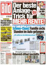 : Bild Zeitung vom 09 Februar 2021