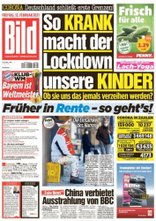 : Bild Zeitung vom 12 Februar 2021