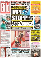 : Bild Zeitung vom 16 März 2021