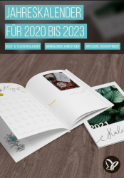 : PSD Tutorials Jahreskalender fuer 2019 bis 2023
