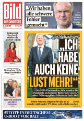 Cover: BILD am Sonntag 25 04 (2021) : BILD am Sonntag 25 04 (2021)