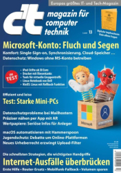 : c't Magazin für Computertechnik Nr 13 vom 05 Juni 2021