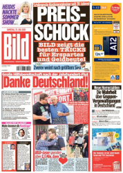 : Bild Zeitung vom 31 Juli 2021