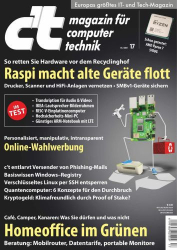 : c't Magazin für Computertechnik No 17 vom 30  Juli 2021
