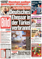 : Bild Zeitung vom 03 August 2021