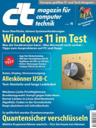 : c't Magazin für Computertechnik No 16 vom 17  Juli 2021
