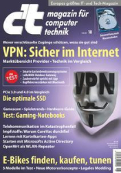 :  ct Magazin für Computertechnik No 18 vom 14 August 2021