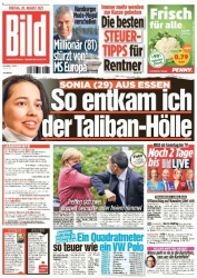 : Bild Zeitung vom 20. August 2021