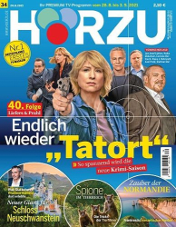 : Hörzu Fernsehzeitschrift Magazine No 34 vom 20  August 2021
