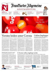 :  Frankfurter Allgemeine Sonntags Zeitung vom 12 September 2021
