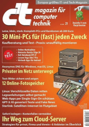 :  ct Magazin für Computertechnik No 21 vom 25 September 2021