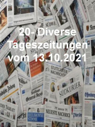 : 20- Diverse Tageszeitungen vom 13  Oktober 2021
