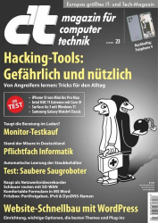 : c't Magazin für Computertechnik No 23 vom 23  Oktober 2021
