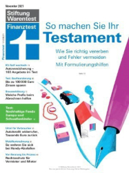 :  Stiftung Warentest Finanztest Magazin November No 11 2021