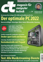 : c't Magazin für Computertechnik Nr. 24 vom 06 November 2021