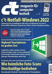 :  ct Magazin für Computertechnik Januar No 02 2022