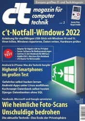 :  ct  Magazin für Computertechnik Januar No 02 2022