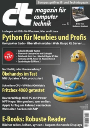 :  ct-Magazin für Computertechnik No 05 vom 12 Februar 2022