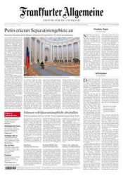 :  Frankfurter Allgemeine Zeitung vom 22 Februar 2022