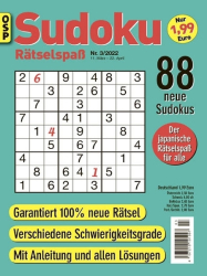 : Sudoku Rätselspaß - Nr.3 2022
