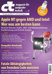 : c't Magazin für Computertechnik No 12 vom 21  Mai 2022
