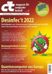 :  ct Magazin für Computertechnik No 13 vom 04 Juni 2022