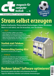 : c't Magazin für Computertechnik No 15 vom 02  Juli 2022
