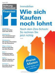 :  Stiftung Warentest Finanztest Magazin August No 08 2022