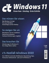 : c't Magazine für Computertechnik Sonderheft Windows 11 No 01 2022
