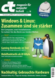 : c't Magazin für Computertechnik No 18 vom 13  August 2022
