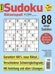 : Sudoku Rätselspaß - Nr 7 2022