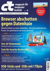 : c't Magazin für Computertechnik No 16 vom 16  Juli 2022
