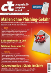 :  ct Magazin für Computertechnik No 19 vom 27 August 2022