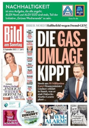 :  Bild am Sonntag vom 25 September 2022