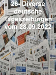 : 26- Diverse deutsche Tageszeitungen vom 28  September 2022
