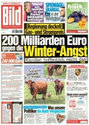 :  Bild Zeitung vom 30 September 2022