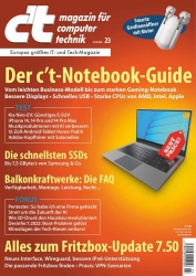 : c't Magazin für Computertechnik No 23 vom 21  Oktober 2022
