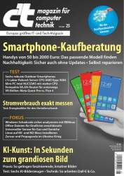 : c't Magazin für Computertechnik No 25 vom 19  November 2022
