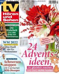 : Tv Hören und Sehen Fernsehzeitschrift No 47 vom 18  November 2022
